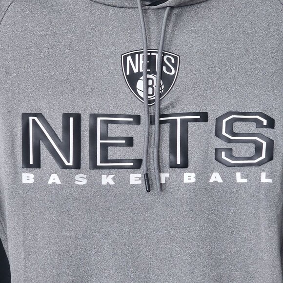 NBA Nets basketball hoodie sz L gray - Picture 2 of 6